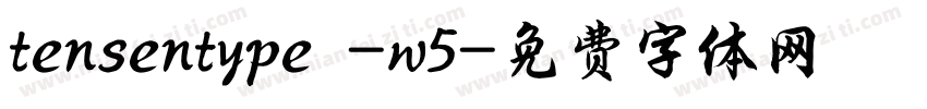 tensentype -w5字体转换
